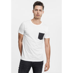 Urban Classics Quilted Pocket Tee wht/blk