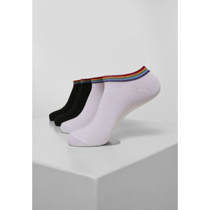 Urban Classics Rainbow Socks No Show 4-Pack black/white
