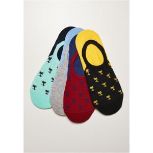Urban Classics Reccyled Yarn Invisbile Palmtree Socks 4-Pack multicolor