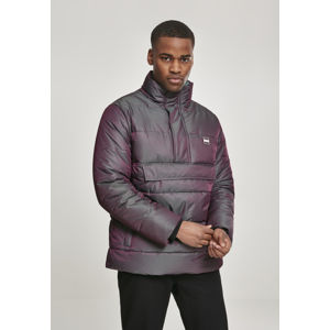 Urban Classics Shimmering Pull Over Puffer Jacket redwine green