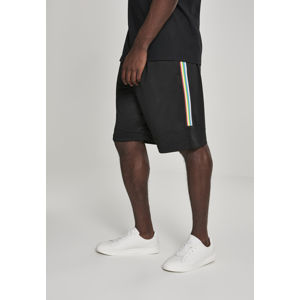 Urban Classics Side Taped Mesh Shorts black/multicolor