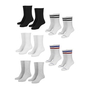 Urban Classics Sporty Socks 10-Pack blk/wht/gry+wht/nvy/rd+wht/blk