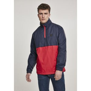 Urban Classics Stand Up Collar Pull Over Jacket navy/fire red