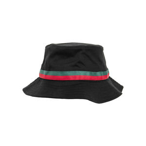 Urban Classics Stripe Bucket Hat black/fire red/green