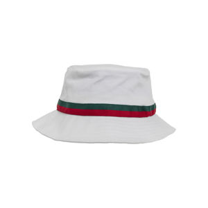 Urban Classics Stripe Bucket Hat white/fire red/green