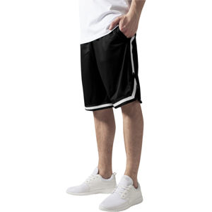 Urban Classics Stripes Mesh Shorts black/black/white
