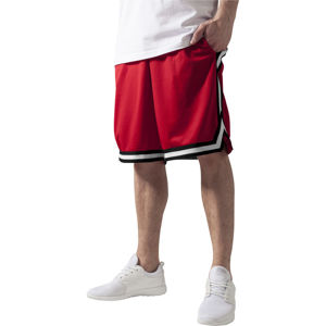 Urban Classics Stripes Mesh Shorts redblkwht