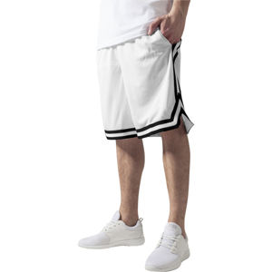 Urban Classics Stripes Mesh Shorts white/black/white