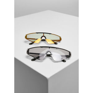 Urban Classics Sunglasses France 2-Pack black/blackholo