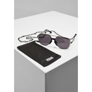 Urban Classics Sunglasses Karphatos With Chain gunmetal/black