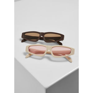 Urban Classics Sunglasses Lefkada 2-Pack brown/brown+offwhite/pink