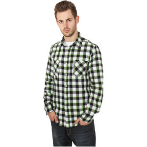 Urban Classics Tricolor Checked Light Flanell Shirt blkwhtlgr