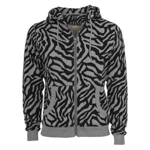 Urban Classics Zebra Zip Hoody grey/black