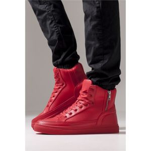 Urban Classics Zipper High Top Shoe fire red