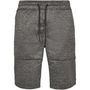 Southpole Zipper Pocket Marled Tech Fleece Shorts marled black