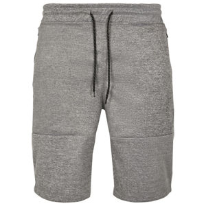 Southpole Zipper Pocket Marled Tech Fleece Shorts marled grey